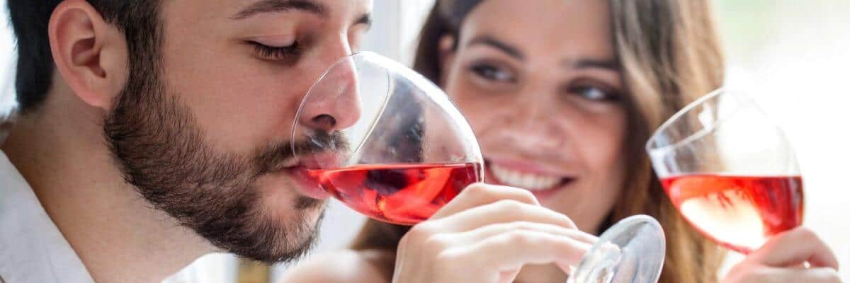 Couple at a wine tasting